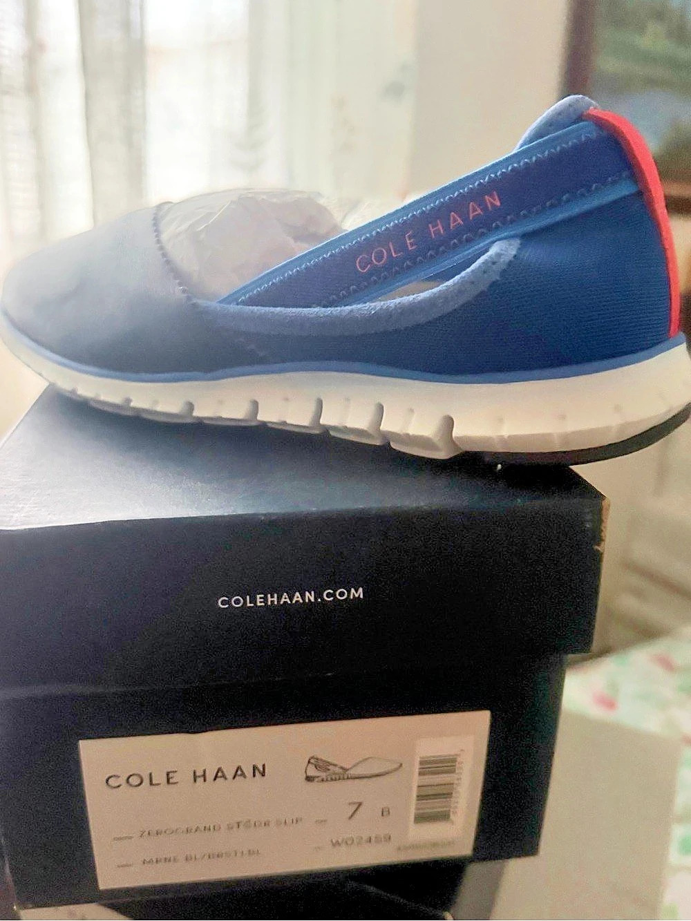 Cole Haan Grandpro Tennis II Blue & White Sneakers US 7 Like New